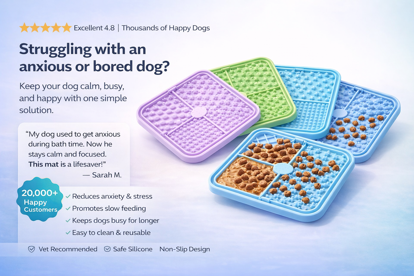 CalmLick™ – Dog Anxiety Relief Lick Mat